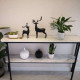 Two layer Sintered Stone Metal Shelf, L120 [Display]